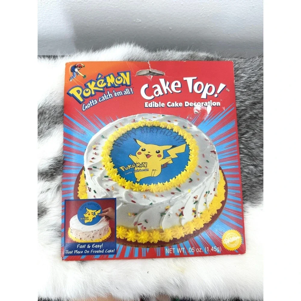 1999 Pokemon Pikachu Wilton Cake Topper round edible 6